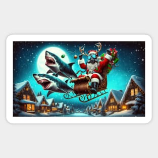 Santa Jaws: We Are Gonna Need A Bigger Sleigh! Sticker